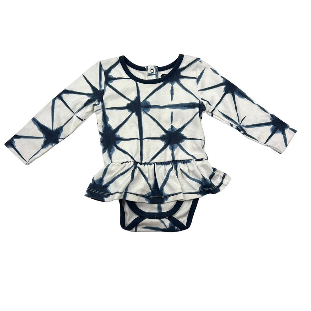 Monica + Andy Organic Shibori Tie Dye Skirted Bodysuit Dress